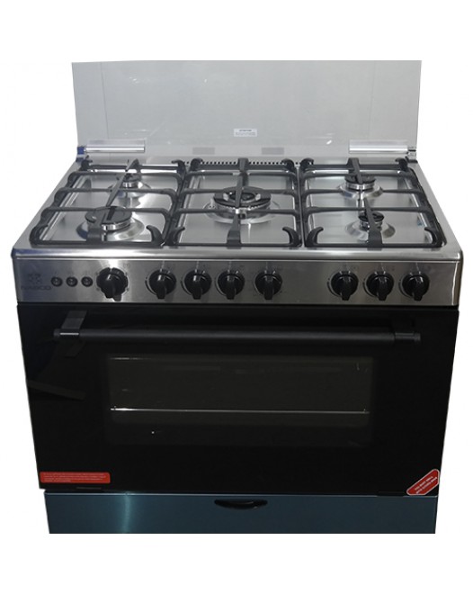 Nasco Gas Cooker 5 Burner with Oven and Grill [LME 65022]